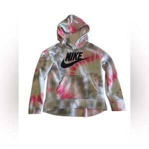 Nike Kids Tie-Dye Hoodie - Pink, Gray, White